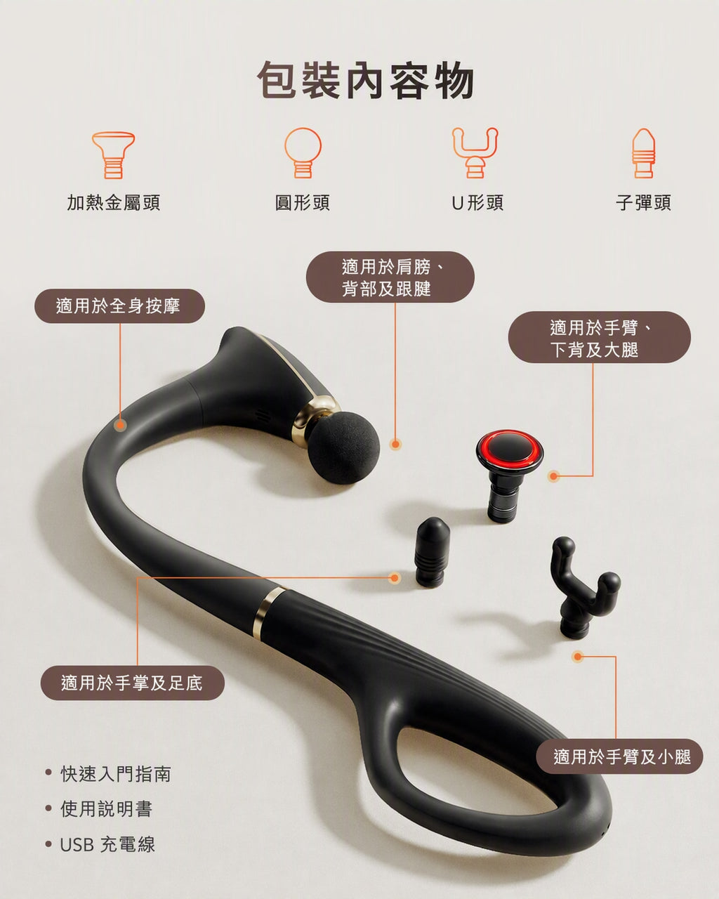 SKG DS300 5合1熱療按摩槍 Thermal Massage Gun