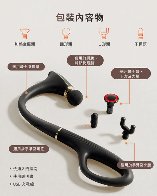 SKG DS300 5合1熱療按摩槍 Thermal Massage Gun